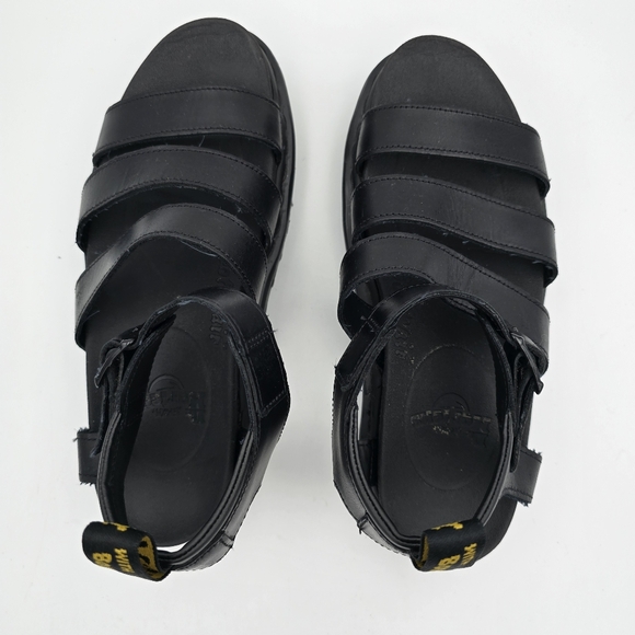 Dr. 'Doc' Martens Blaire Black Leather Sandals, Women's Size 8 - Picture 9 of 16